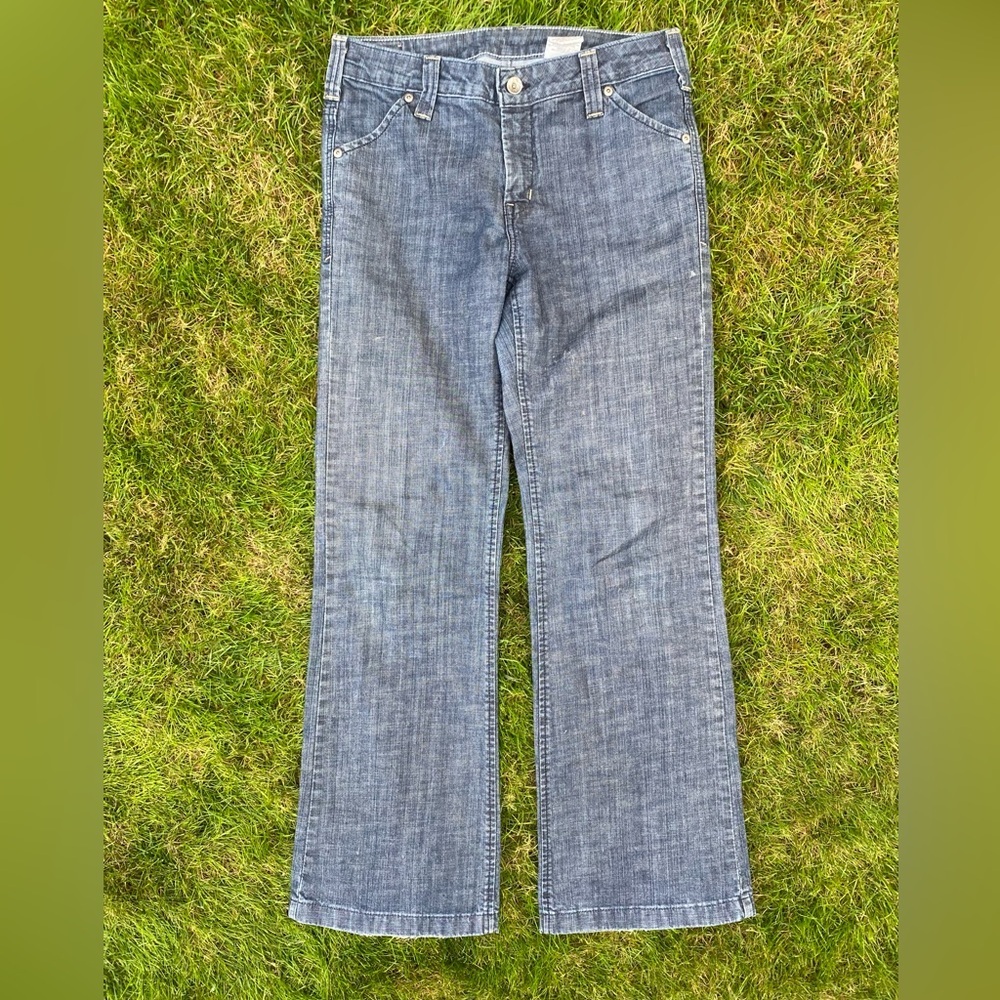 Anika Retro Denim Straight Wide Leg Jeans